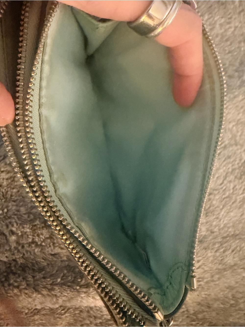 Coach Light Green Mint Leather Wristlet Wallet - Picture 7 of 12